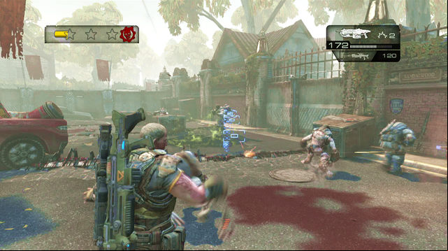 Destroy another spiked barricade and turn to the right street - Windward Way - Seahorse Hills - Gears of War: Judgment - Game Guide and Walkthrough
