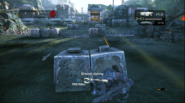 There is a declassified mission symbol on the door in front of you - Fortress - Onyx Point - Gears of War: Judgment - Game Guide and Walkthrough