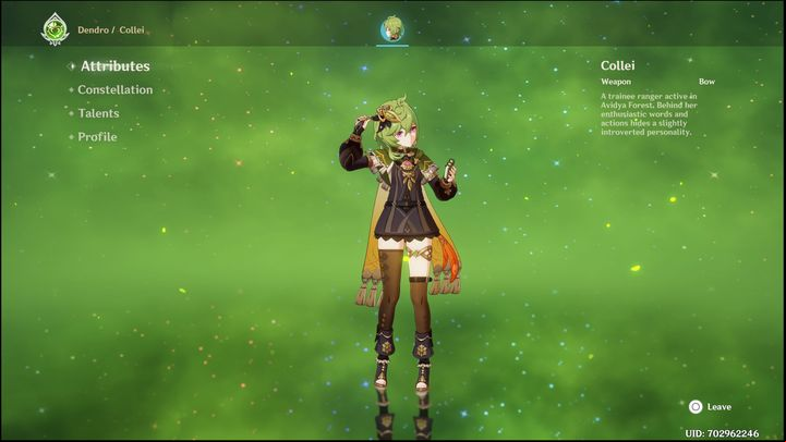 When it comes to weapons, the best possible option is 5-star Elegy of the End - Genshin Impact: Collei - best builds (Dendro) - Dendro - Genshin Impact Guide