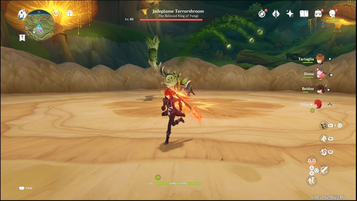 Electro attacks fill up the rage bar, and when it reaches completion, he will use one of three possible powerful attacks - Genshin impact: How to beat Jadeplume Terrorshroom? - Bosses - Genshin Impact Guide