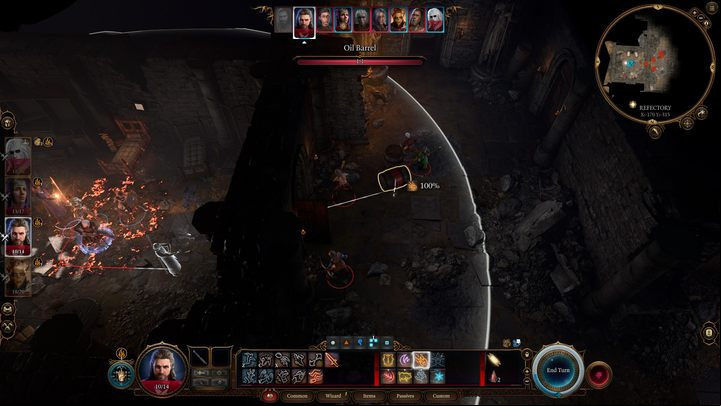 After getting rid of the enemies, explore the area - you will find a lot of food on the large table, and behind the large statue, a very simple ive Perception test (DC 1) will reveal a hidden lever - Baldurs Gate 3: Explore the ruins walkthrough - Act 1 - Baldurs Gate 3 Guide, Walkthrough