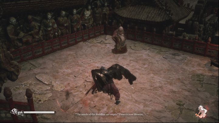 Once you defeat him, you will return to Yellowbrow's arena as Macaque Chief - Black Myth Wukong: How to defeat boss Yellowbrow? - Chapter 3 - Black Myth Wukong Guide