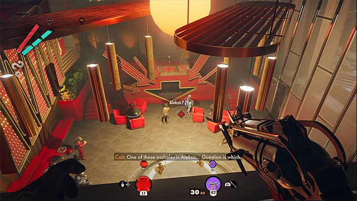 After reaching the location of the masquerade ball, it turns out identifying your target could be problematic - Aleksis Dorsey isn't the only person wearing a wolf mask in this area - Deathloop: Alexis The Wolf Dorsey - boss, how to beat? - Bosses (Visionaries) - Deathloop Guide