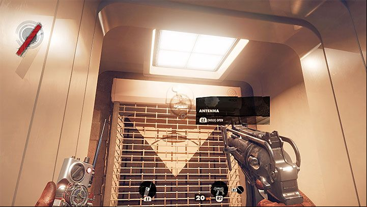 3) shutters and doors - A successful hacking may unlock a age near the device with the antenna - Deathloop: Hacking - Basics - Deathloop Guide