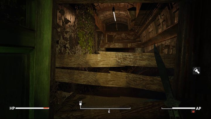 Go down the stairs and then turn left - Fallout London: How to get to Thameshaven? - Transition description - Fallout London Guide