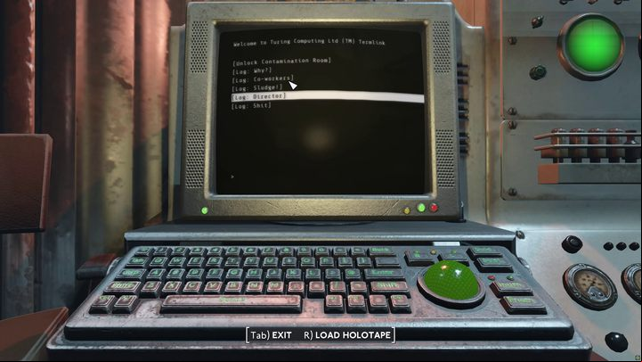 Activate the appropriate command in the terminal and then return to the room to the right of the entrance - Fallout London: Where to find Archie in Rotherhithe (Lands of the Seraph quest)? - Transition description - Fallout London Guide