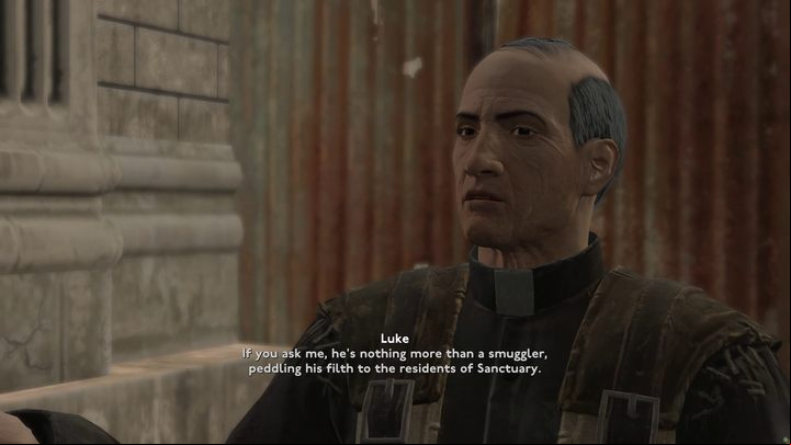 Follow the quest marker and look for Luke - Fallout London: Where to find Lazarus? - Transition description - Fallout London Guide