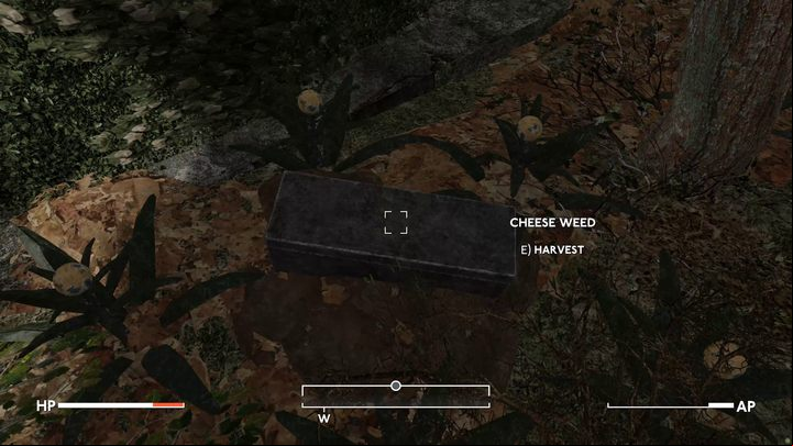 Lazarus's supply crate is located between two trees in the churchyard, around the Cheese Weed flowers - Fallout London: Where to find Lazarus? - Transition description - Fallout London Guide