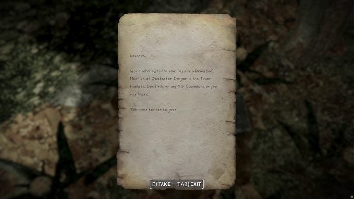 1 - Fallout London: Where to find Lazarus? - Transition description - Fallout London Guide