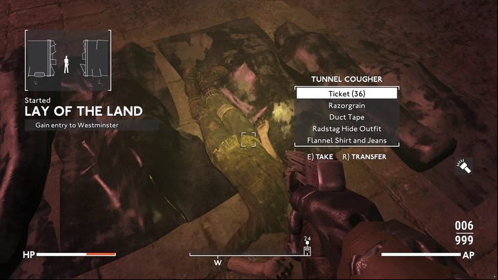 Lay of the Land quest will be activated automatically as soon as you leave the Angel Lab tunnels at the end of the Heavenslayer quest (more about it can be found on a separate page of the guide) - Fallout London: How to get to Westminster? - Transition description - Fallout London Guide