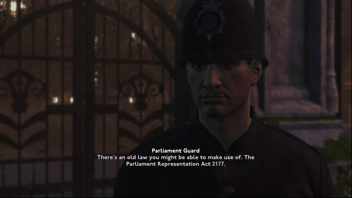 The man will reveal information about Smythe - Fallout London: How to get to Westminster? - Transition description - Fallout London Guide