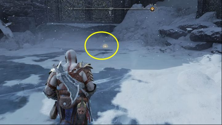To be able to retrieve the treasure, you need Viking's Gift map, which can be found in Raider Hideout in Midgard - God of War Ragnarok: Lake of Nine, Midgard - secrets, collectibles - Midgard - God of War Ragnarok Guide