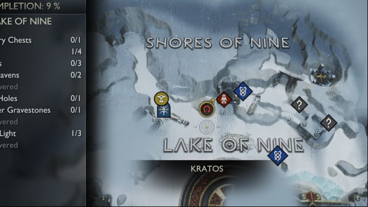 19 - God of War Ragnarok: Lake of Nine, Midgard - secrets, collectibles - Midgard - God of War Ragnarok Guide