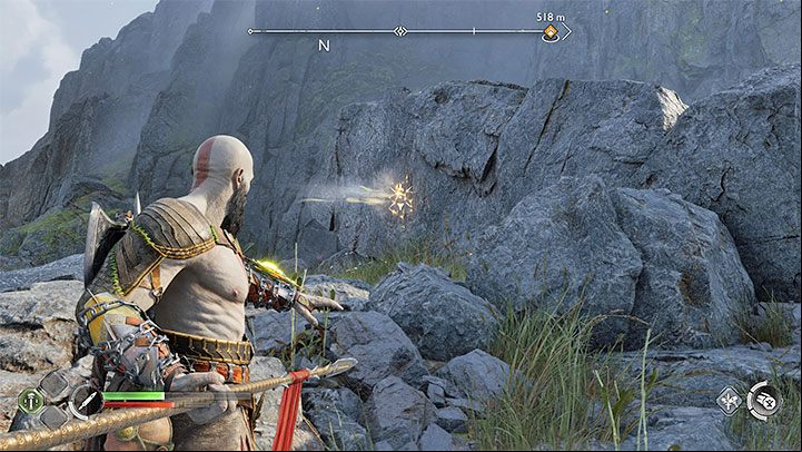 Once you got the spear, you can destroy weak points - God of War Ragnarok: What are weak points (holes) with air coming out of them? - Exploration - God of War Ragnarok Guide