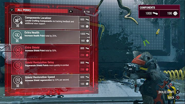 In Guardians of the Galaxy you can accumulate experience points and advance to the next levels, but this won't lengthen the protagonist's health bar regularly - Guardians of the Galaxy: Health bar - how to increase? - FAQ - Guardians of the Galaxy Guide