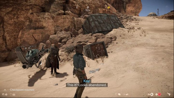 Eventually, you will reach Mos Algo, where you will meet with representatives of the Hutt Cartel - Star Wars Outlaws: Jabbas Favor - walkthrough - Tatooine - Star Wars Outlaws Guide