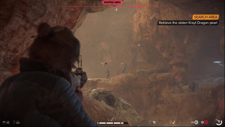 Eliminating both snipers should be your top priority during the fight - stay in cover to avoid them - Star Wars Outlaws: The Heavy - walkthrough - Tatooine - Star Wars Outlaws Guide