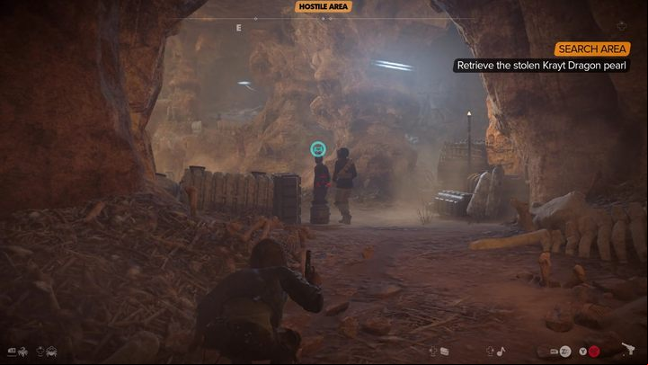 In the first room, at the entrance, you will immediately encounter bandits - Star Wars Outlaws: The Heavy - walkthrough - Tatooine - Star Wars Outlaws Guide