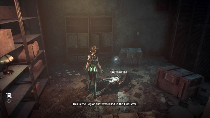Take a look inside the building on the left - Stellar Blade: How to open the first gate on Eidos 7? - Puzzles - Stellar Blade Guide