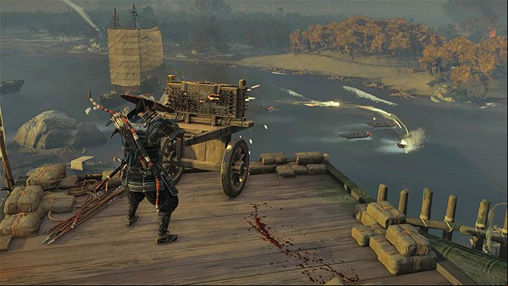 Now for the most enjoyable part of the mission - youll use the hwacha to fire at Mongolian targets - Ghost of Tsushima: A Message In Fire walkthrough - Act 2 - Ghost of Tsushima Guide, Walkthrough