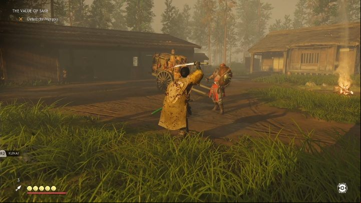 Soon, you will be able to start a fight - Ghost of Tsushima: The Value of Sake walkthrough, Tales of Tsushima - Other tales - Ghost of Tsushima Guide, Walkthrough