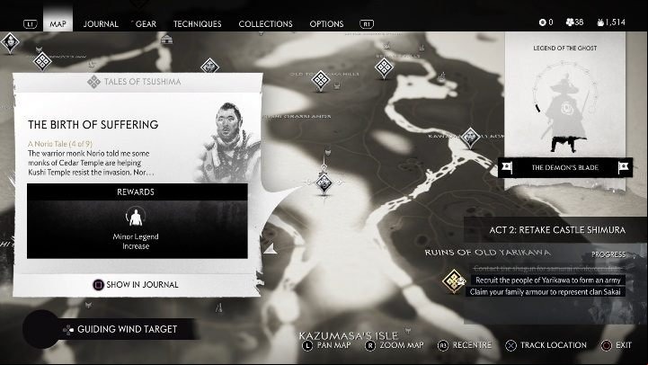 How to unlock: Complete the Birth of Suffering side quest - Ghost of Tsushima: The Blood Sutra walkthrough, A Norio Tale - A Norio Tale - Ghost of Tsushima Guide, Walkthrough