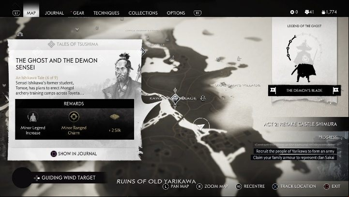 How to unlock: Complete the Ghosts from the Past main mission and Dreams of Conquest side mission - Ghost of Tsushima: The Ghost and the Demon Sensei walkthrough, An Ishikawa Tale - An Ishikawa Tale - Ghost of Tsushima Guide, Walkthrough