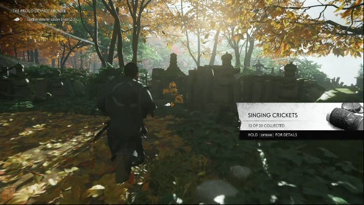 When you get to the next location, you have to find 3 spider lilies - Ghost of Tsushima: The Proud Do Not Endure walkthrough, A Yuriko Tale - A Yuriko Tale - Ghost of Tsushima Guide, Walkthrough