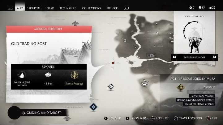 Location: Lake Izuhara - Ghost of Tsushima: Mongol Camps, Izuhara Region secrets map - Izuhara Region - Ghost of Tsushima Guide, Walkthrough