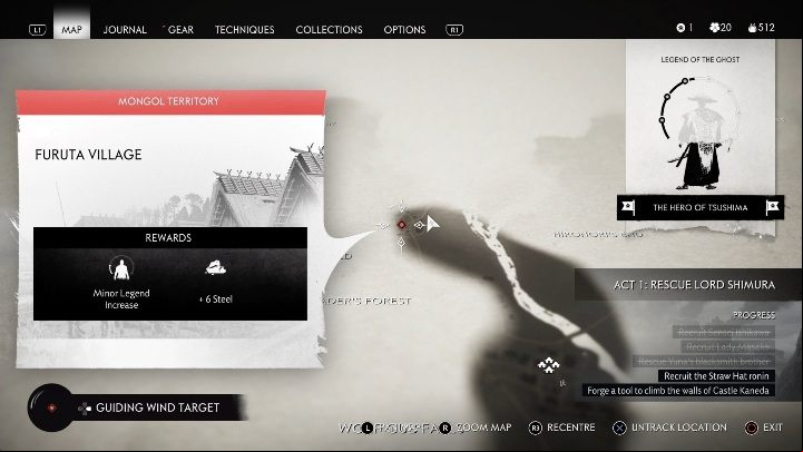 Location: First Generals Field - Ghost of Tsushima: Mongol Camps, Izuhara Region secrets map - Izuhara Region - Ghost of Tsushima Guide, Walkthrough