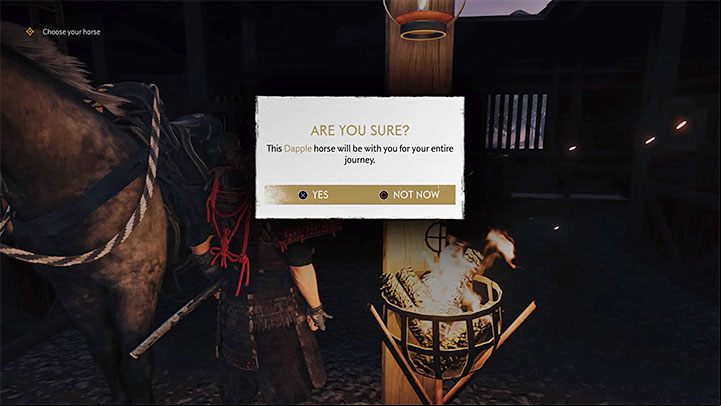 You can choose 1 out of these 3 horses and it will be the final choice - Ghost of Tsushima: How to get horse? - World exploration - Ghost of Tsushima Guide, Walkthrough