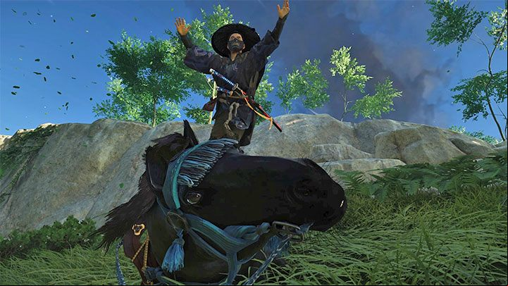 A horse that belongs to Jin cannot die while you are freely exploring the game world - Ghost of Tsushima: How to get horse? - World exploration - Ghost of Tsushima Guide, Walkthrough