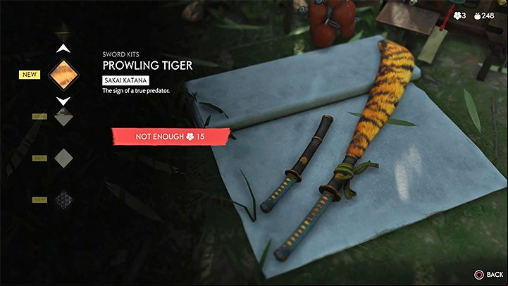 From traders, you can buy cosmetic items such as dyes, new sword designs, or unique headwear - Ghost of Tsushima: Crafting guide - Basics - Ghost of Tsushima Guide, Walkthrough