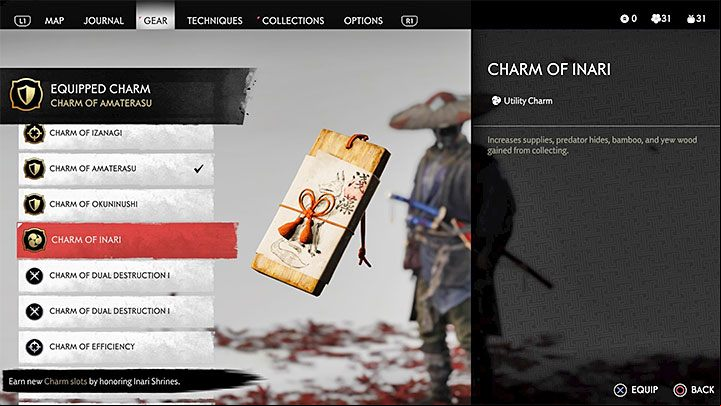 There is a way to increase the overall number of found crafting materials - Ghost of Tsushima: Crafting guide - Basics - Ghost of Tsushima Guide, Walkthrough