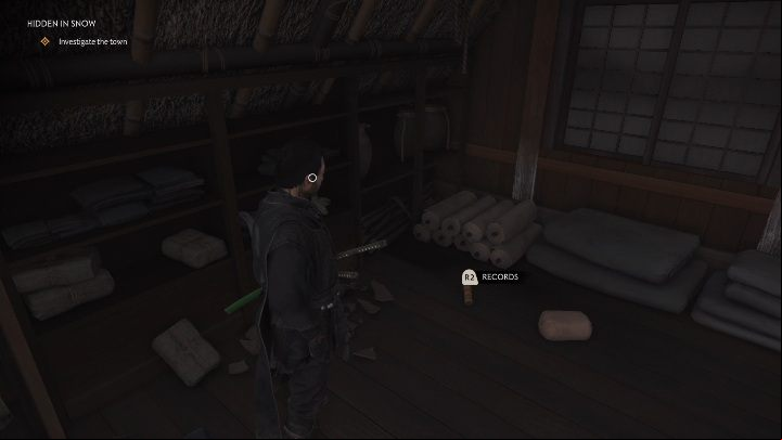 Youll find this record on one of the shelves in a building full of materials - Ghost of Tsushima: Records - secrets, missables, video guide - Secrets and collectibles - Ghost of Tsushima Guide, Walkthrough