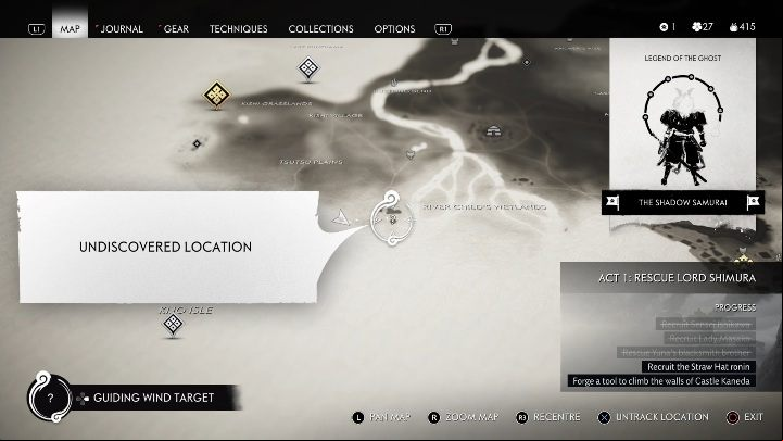 Location: River Childs Wetlands - Ghost of Tsushima: Hot Springs, Izuhara Region secrets map, video guide - Izuhara Region - Ghost of Tsushima Guide, Walkthrough