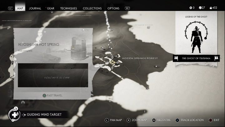 Location: Hiyoshi Village - Ghost of Tsushima: Hot Springs, Izuhara Region secrets map, video guide - Izuhara Region - Ghost of Tsushima Guide, Walkthrough