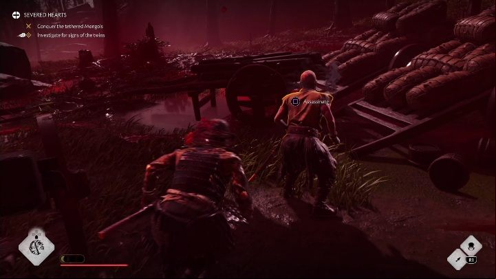 Try to kill the opponents guarding the camp quietly - GoT Legends: Severed Hearts - Walkthrough - Ghost of Tsushima Guide, Walkthrough