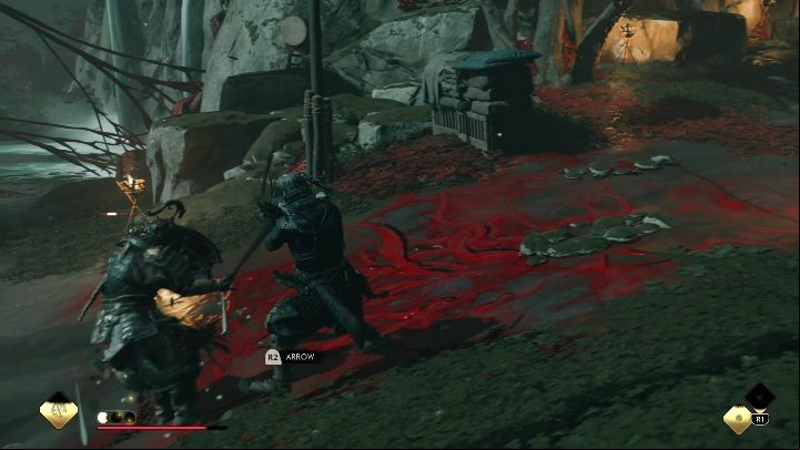 In the third part, you must eliminate all opponents in the camp - GoT Legends: The Crow Demons of Otsuna - Walkthrough - Ghost of Tsushima Guide, Walkthrough