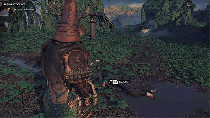 Follow Hotoke until you arrive at the Kidafure Battleground with her - Ghost of Tsushima Iki Island: The Impact of Loss - walkthrough - Side Quests - Ghost of Tsushima Guide, Walkthrough