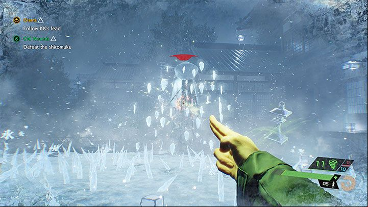 All of Shiromuku's attacks and skills use the ice element - Ghostwire Tokyo: Old Wounds - walkthrough - Quests available from chapter 4 - Ghostwire Tokyo Guide