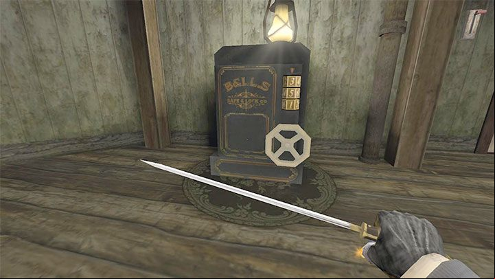 There is a safe in the office as shown in the picture above - use combination 363, which you could read after turning off the light in the room - Gloomwood: Firearms - how to get a revolver, a silenced pistol, a shotgun? - FAQ - Gloomwood Guide, Walkthrough