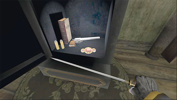 In the safe you will find, among others, a revolver and ammo - Gloomwood: Firearms - how to get a revolver, a silenced pistol, a shotgun? - FAQ - Gloomwood Guide, Walkthrough