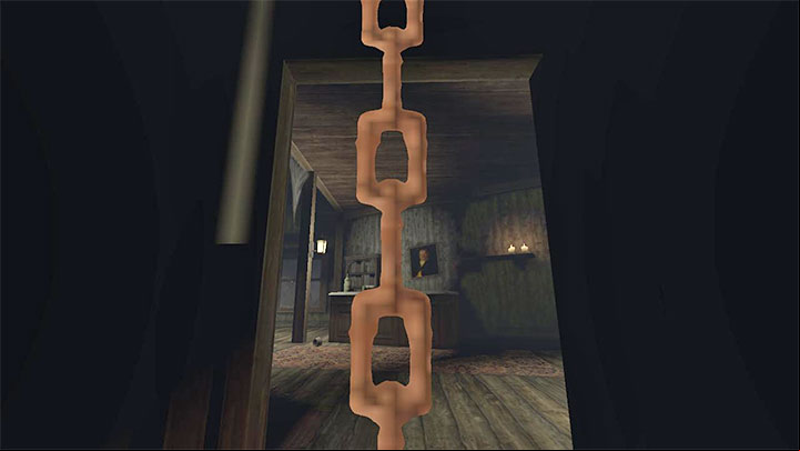 There is a chain hanging in the shaft - Gloomwood: ing Office Safe in Croups Fishery - combination, contents - Safes - Gloomwood Guide, Walkthrough