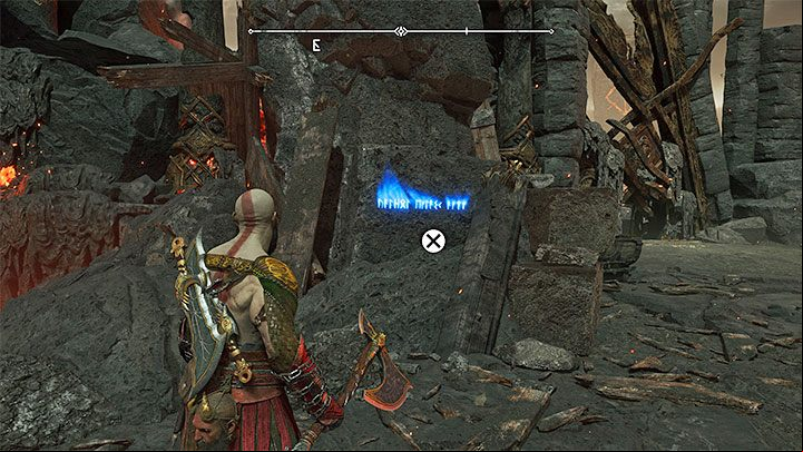 The secret is in the same location as the Remnants of Asgard described above - it's the south-eastern part of the Burning Cliffs - God of War Ragnarok: Burning Cliffs, Muspelheim - secrets, collectibles - Muspelheim - God of War Ragnarok Guide