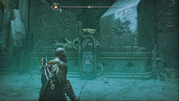 This rune board is not far from the Mystic Gateway - God of War Ragnarok: Helgrind, Helheim - secrets, collectibles - Helheim - God of War Ragnarok Guide