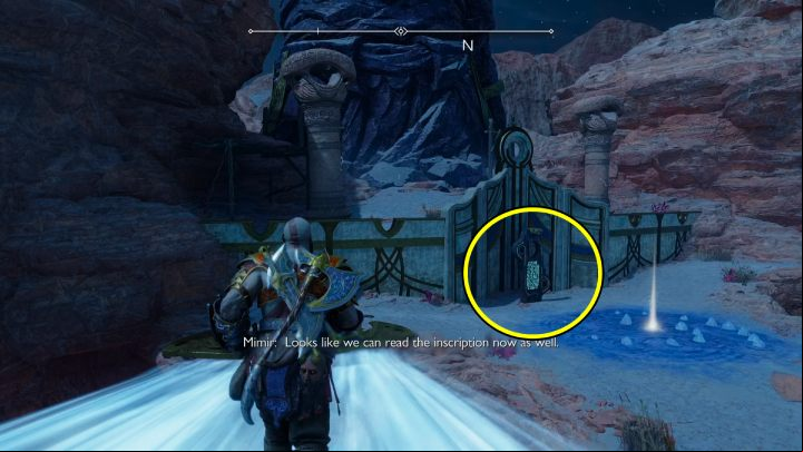 Go down and read the runes - God of War Ragnarok: Freyrs Gift - walkthrough - Favors - Alfheim - God of War Ragnarok Guide