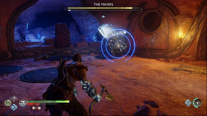 The opponent will use several different attacks - God of War Ragnarok: The Elven Sanctum - walkthrough - Favors - Alfheim - God of War Ragnarok Guide