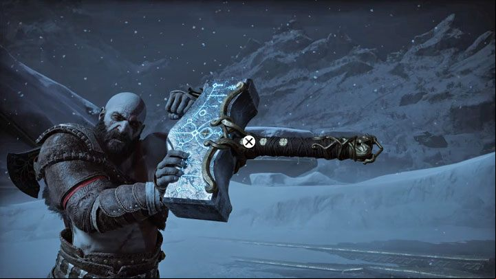 At some point, the boss will throw Mjolnir at you - it's a scripted moment - God of War Ragnarok: How to defeat Thor (first encounter)? - Bosses - God of War Ragnarok Guide