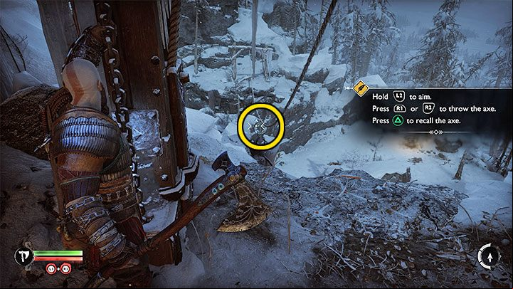 You will reach a chain that you need to grab onto - God of War Ragnarok: Surviving Fimbulwinter - walkthrough - Walkthrough - God of War Ragnarok Guide